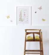 WILDFLOWERS - Affiche enfant - Rose trémière